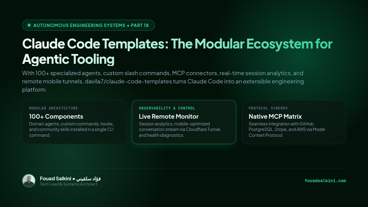 Claude Code Templates: The Modular Ecosystem for Agentic Tooling and Remote Monitoring