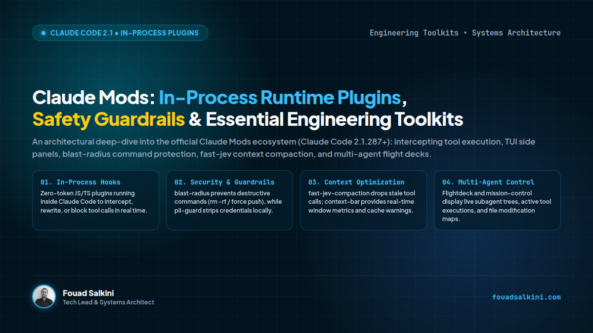 Claude Mods: In-Process Runtime Plugins, Safety Guardrails, and Essential Engineering Toolkits