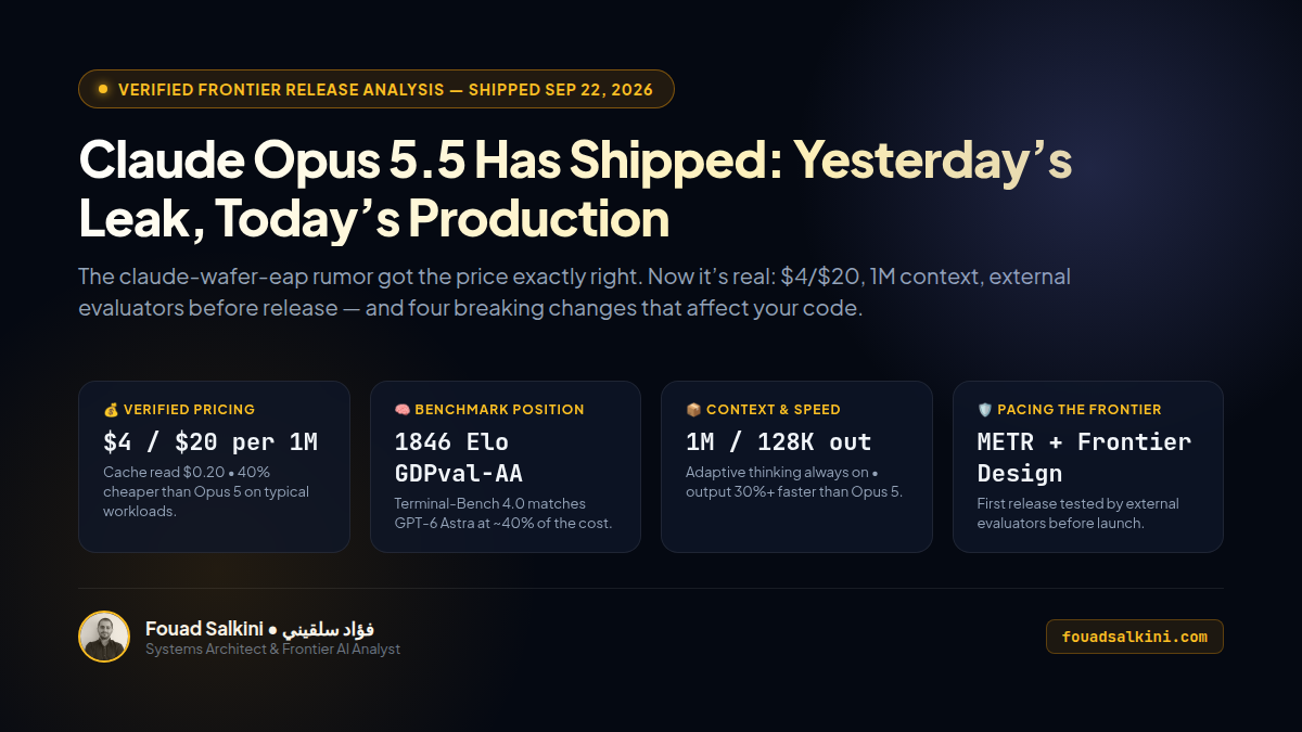 Yesterday's Leak, Today's Production: Claude Opus 5.5 Has Actually Shipped