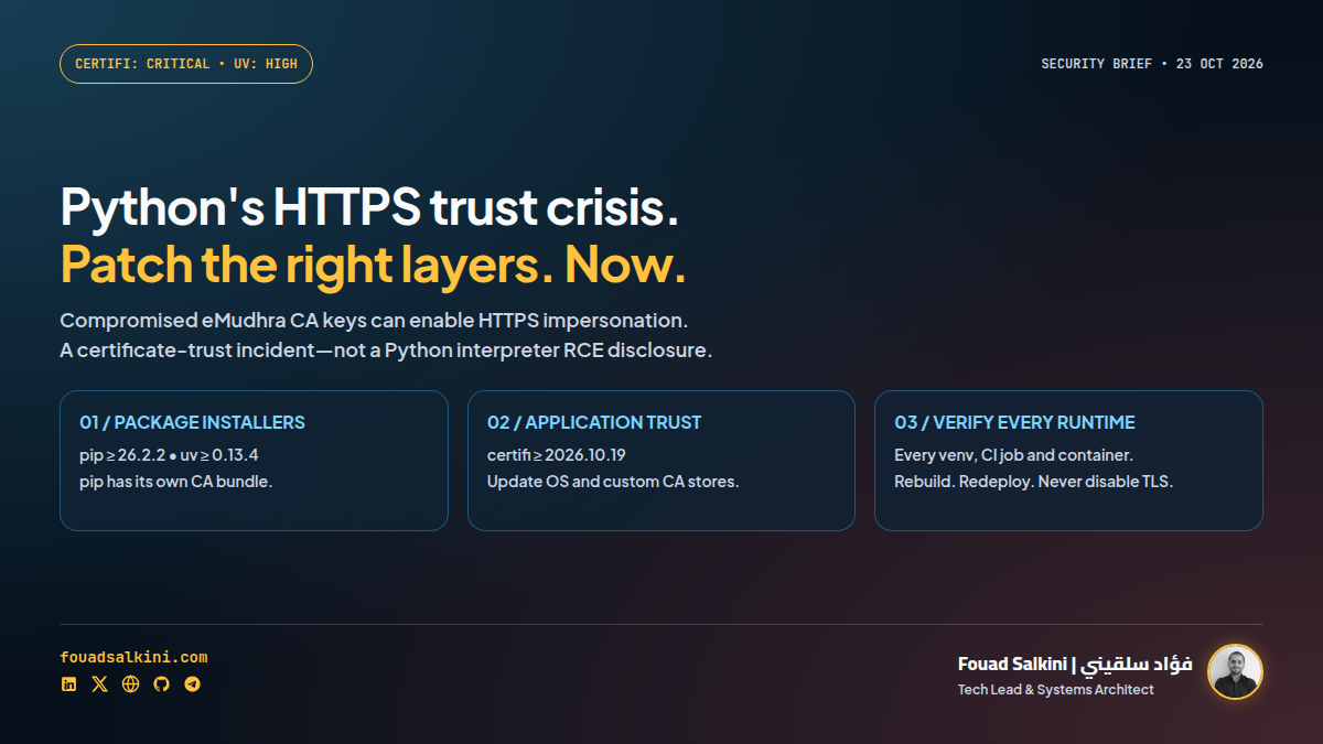 Python and the eMudhra Certificate Crisis: Critical Severity and Mandatory Actions