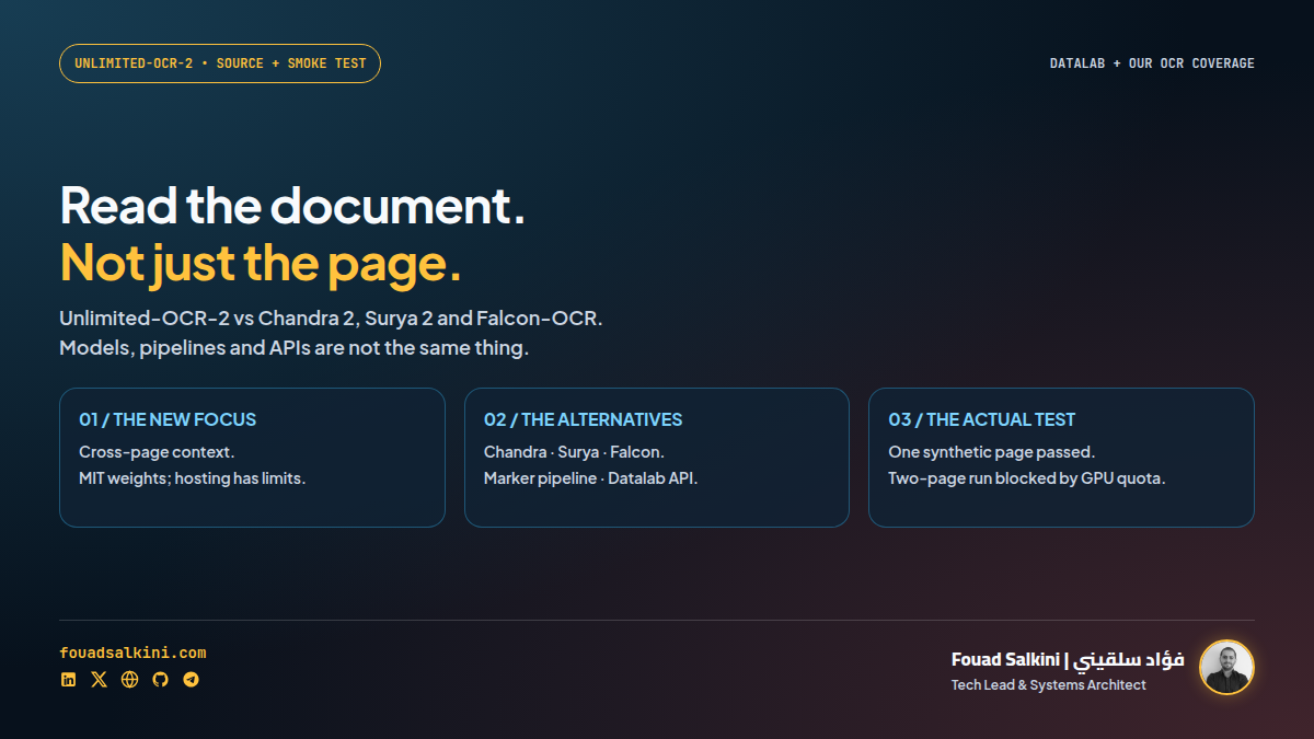 Unlimited-OCR-2 vs Datalab: Cross-Page Parsing, Chandra, Surya and Our OCR Tests